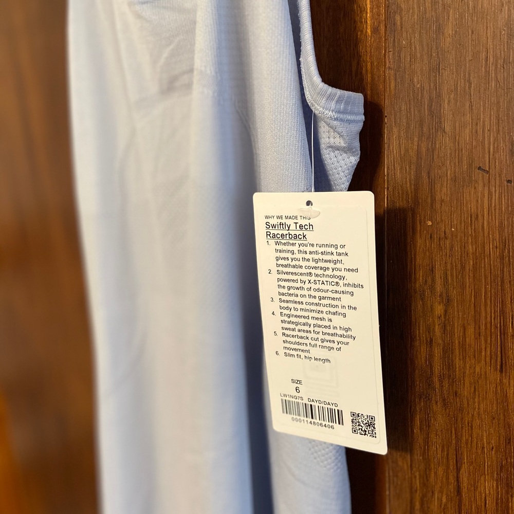 Lululemon swiftly tech tank daydream 6 NWT